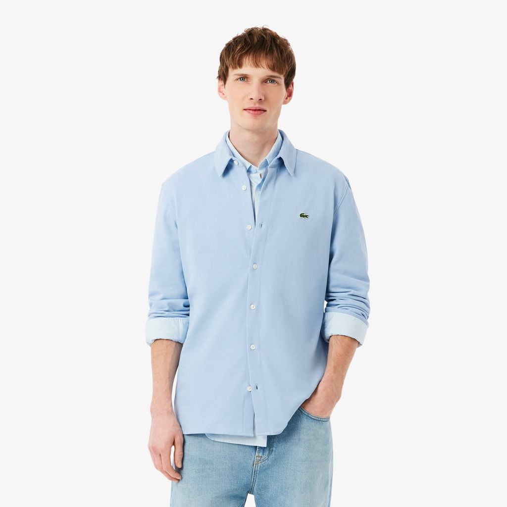 Áo Sơ Mi Lacoste Nam Ôm Dáng Chất Liệu Petit Piqué