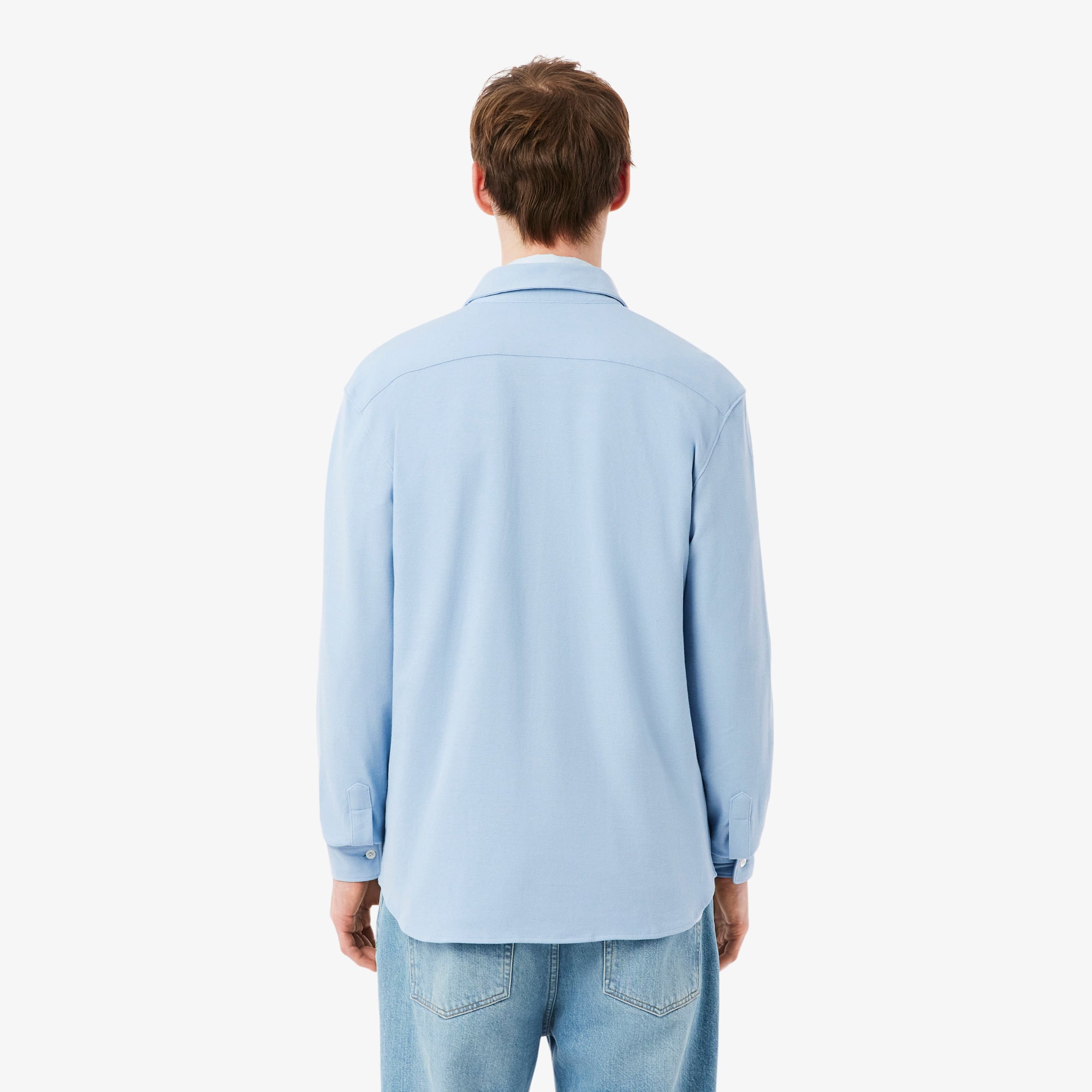 Áo Sơ Mi Lacoste Nam Ôm Dáng Chất Liệu Petit Piqué