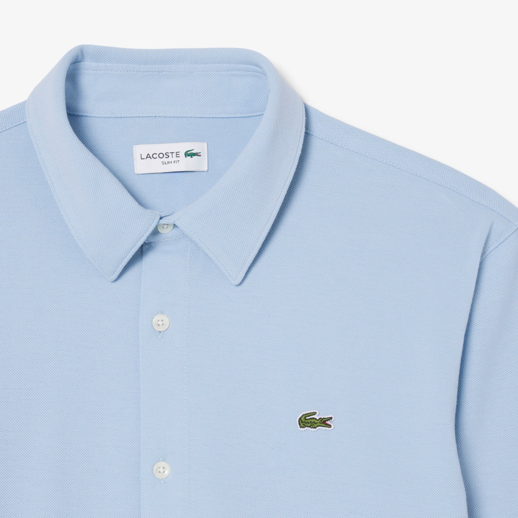 Áo Sơ Mi Lacoste Nam Ôm Dáng Chất Liệu Petit Piqué