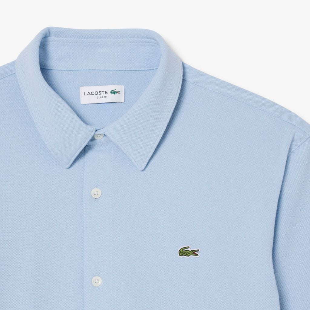 Áo Sơ Mi Lacoste Nam Ôm Dáng Chất Liệu Petit Piqué