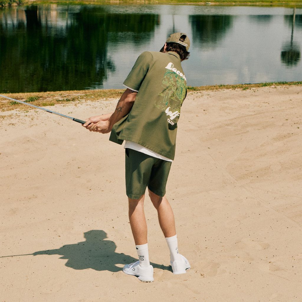 Áo Sơ Mi Golf Lacoste Nam Dáng Rộng Co Giãn Thoáng Khí