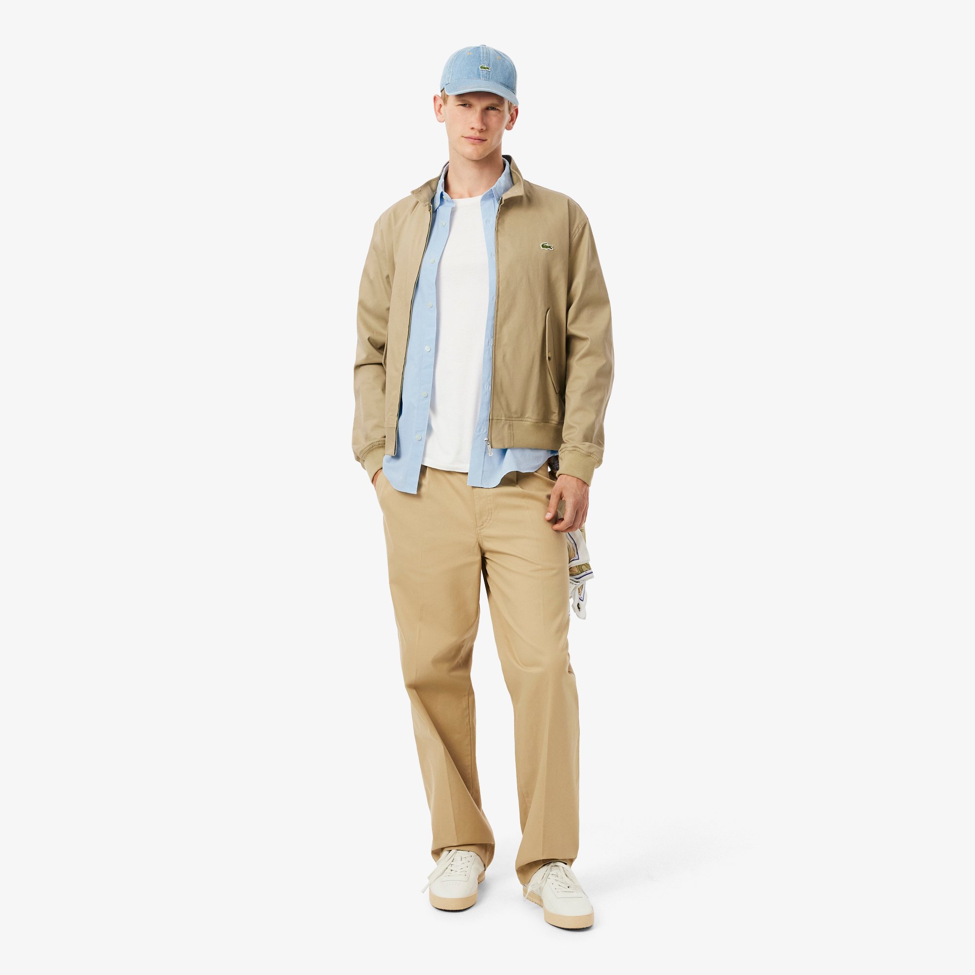 Áo Sơ Mi Lacoste Nam Gingham Dáng Suông Tay Ngắn