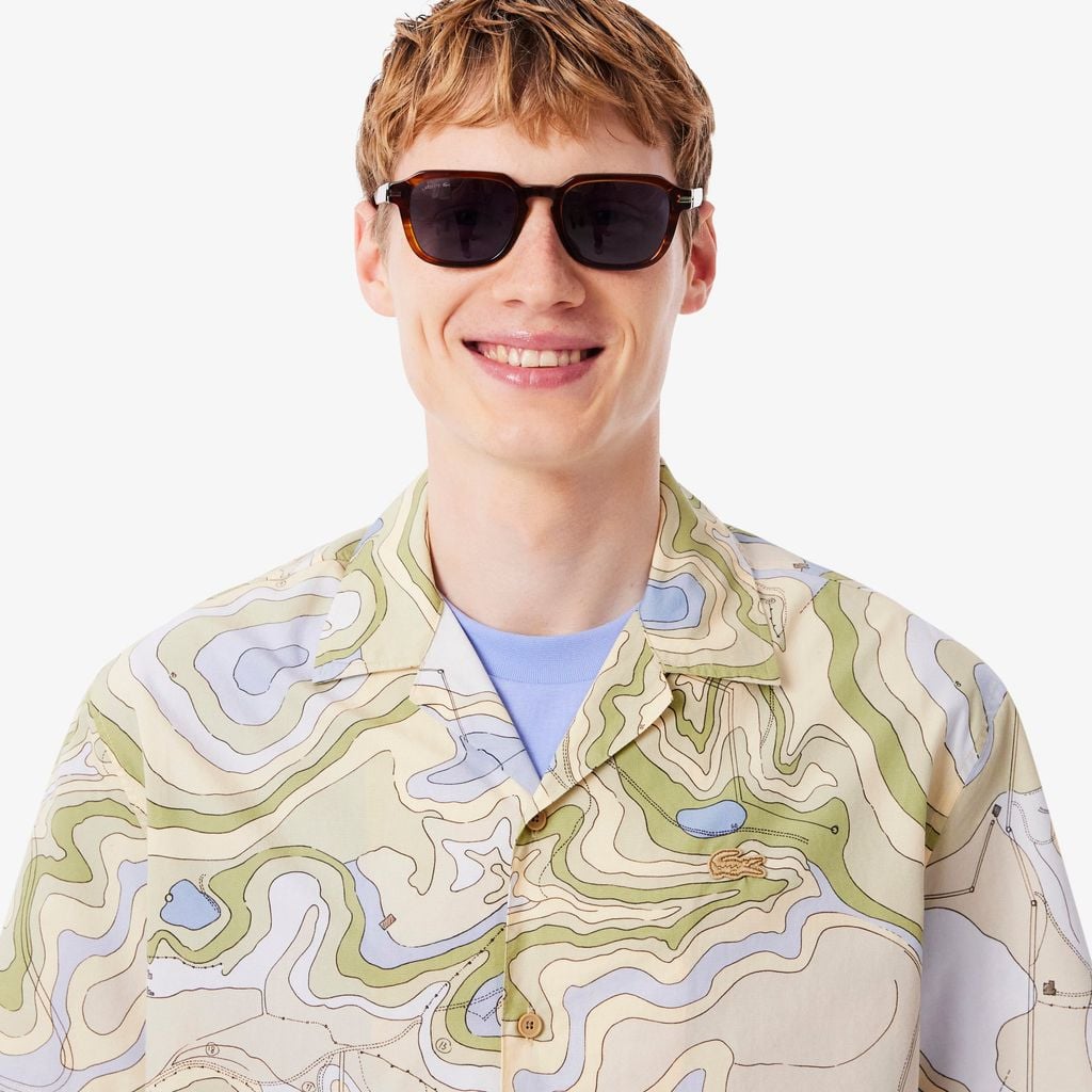 Áo Sơ Mi Lacoste Nam Dáng Rộng Tay Ngắn