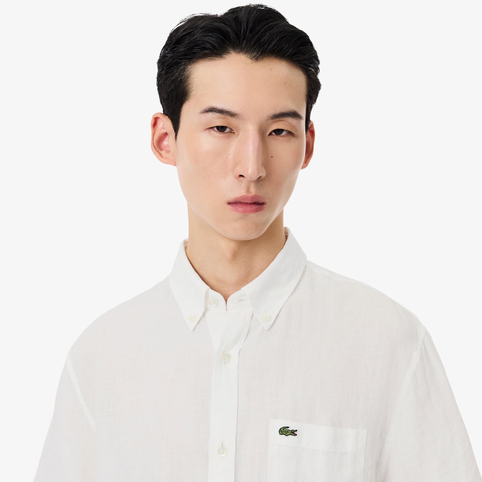 Áo Sơ Mi Lacoste Nam Tay Ngắn Chất Liệu Linen