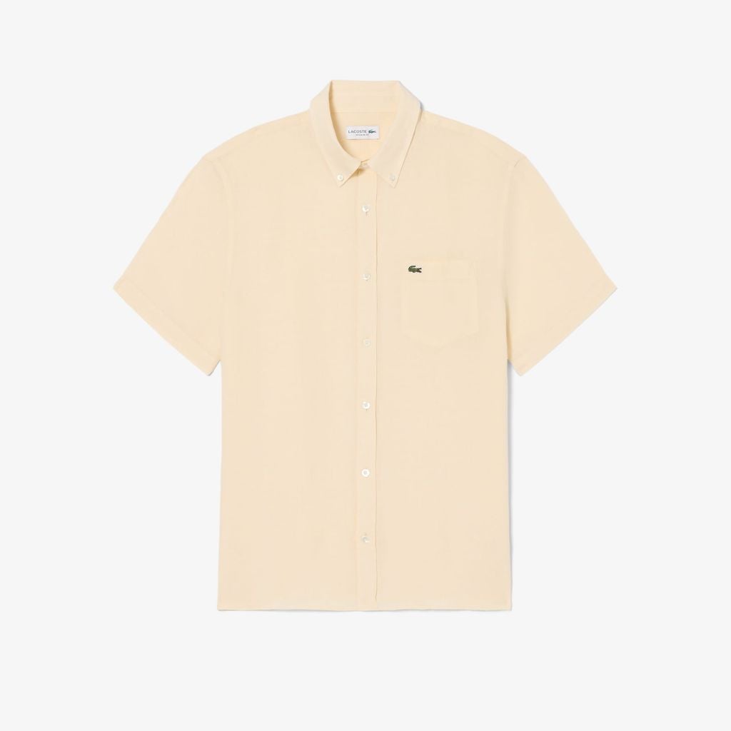 Áo Sơ Mi Lacoste Nam Tay Ngắn Chất Liệu Linen