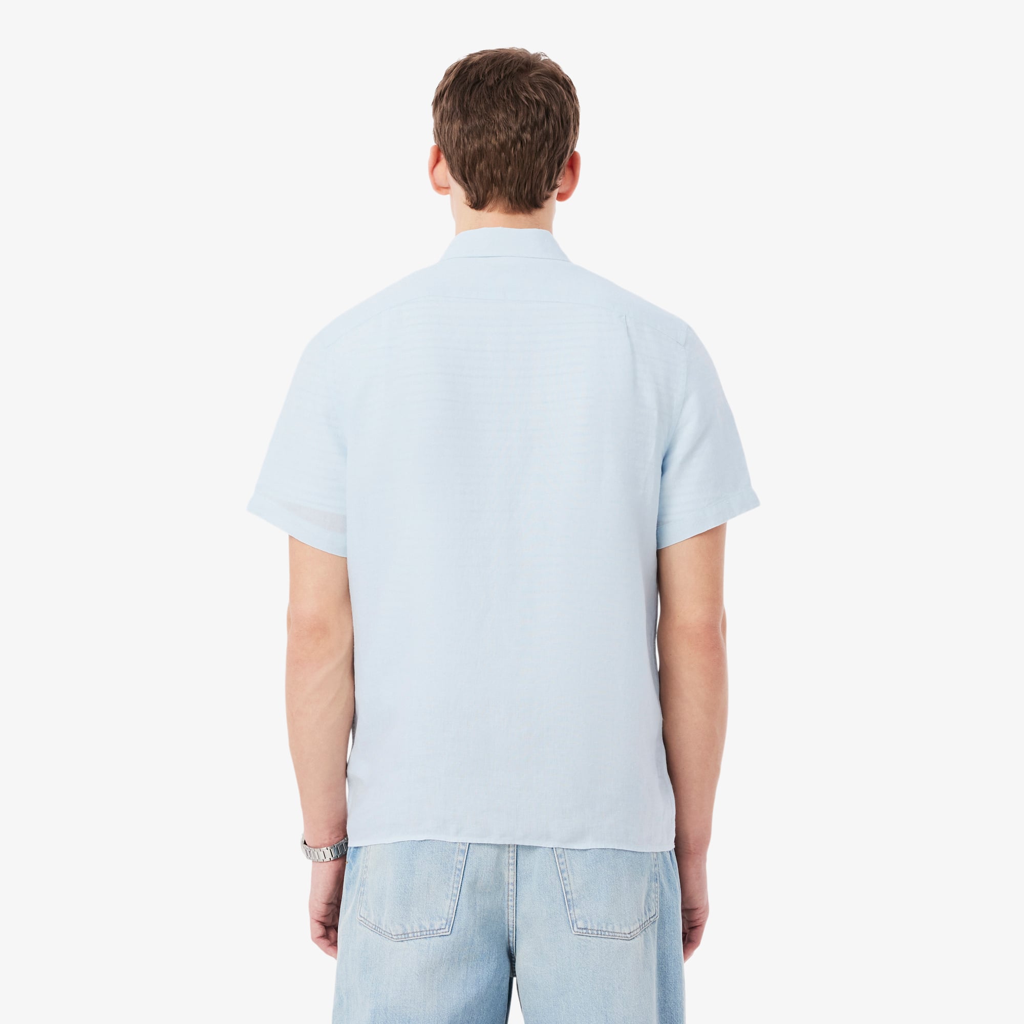 Áo Sơ Mi Lacoste Nam Tay Ngắn Chất Liệu Linen