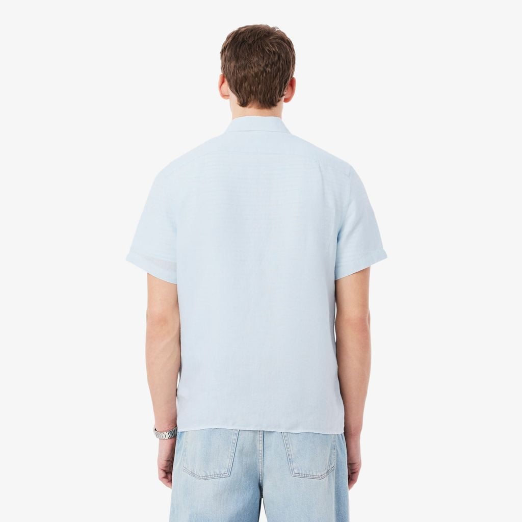 Áo Sơ Mi Lacoste Nam Tay Ngắn Chất Liệu Linen