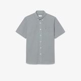 Áo Sơ Mi Lacoste Nam Dáng Suông Tay Ngắn Họa Tiết Kẻ Caro