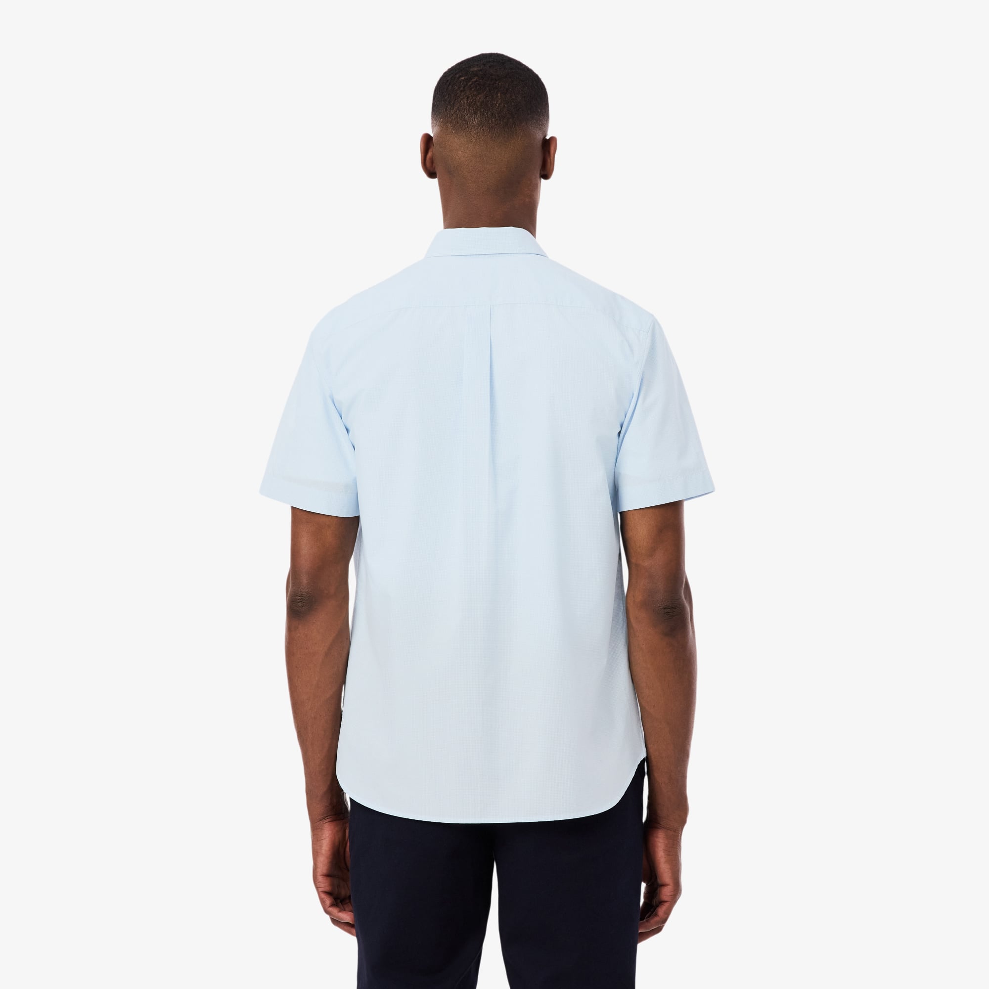 Áo Sơ Mi Lacoste Nam Dáng Suông Tay Ngắn Họa Tiết Kẻ Caro