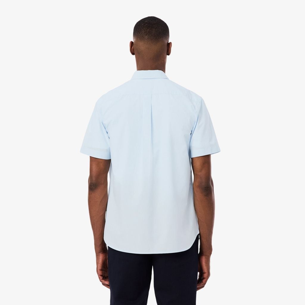 Áo Sơ Mi Lacoste Nam Dáng Suông Tay Ngắn Họa Tiết Kẻ Caro