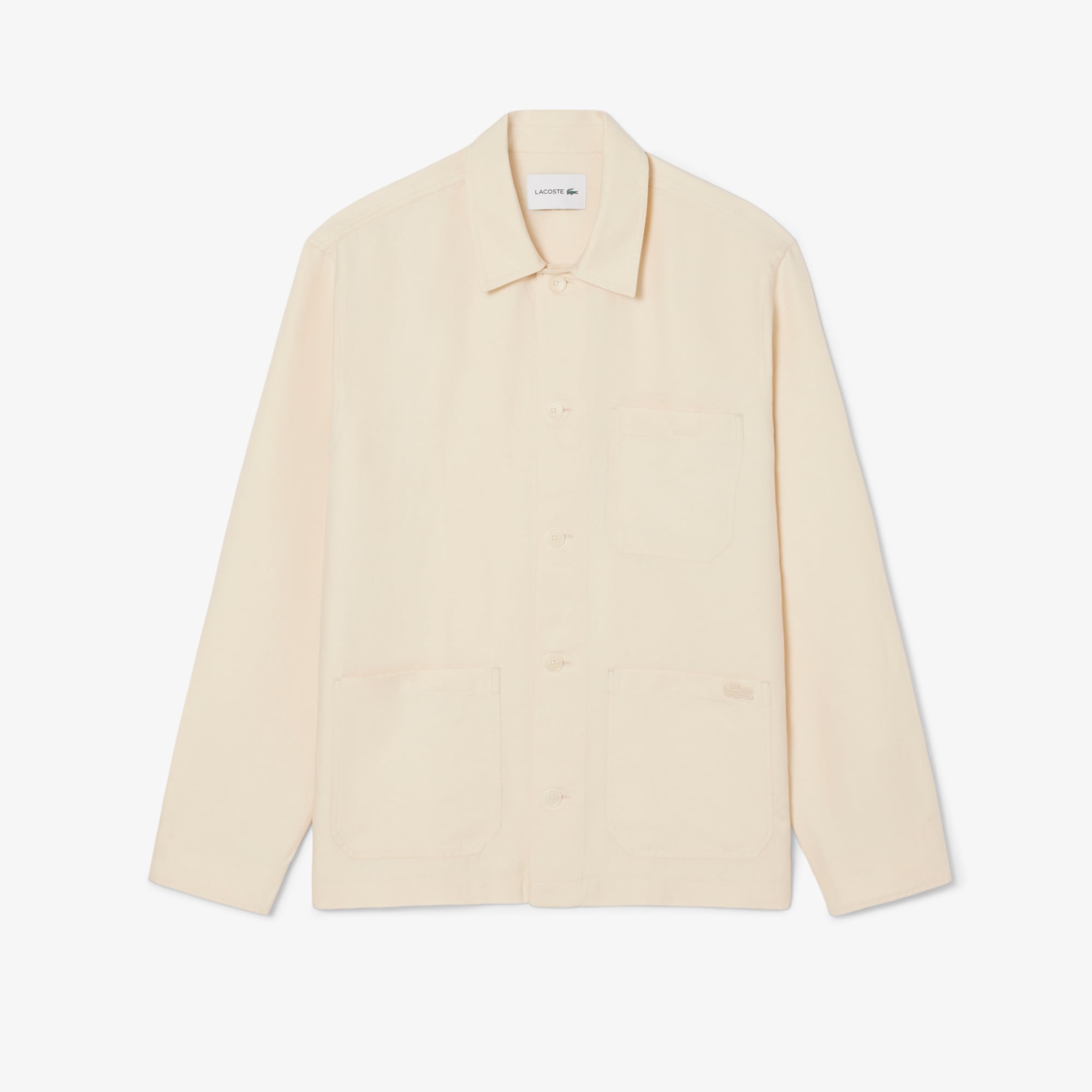 Áo Sơ Mi Lacoste Nam Dáng Rộng Chất Liệu Pha Linen