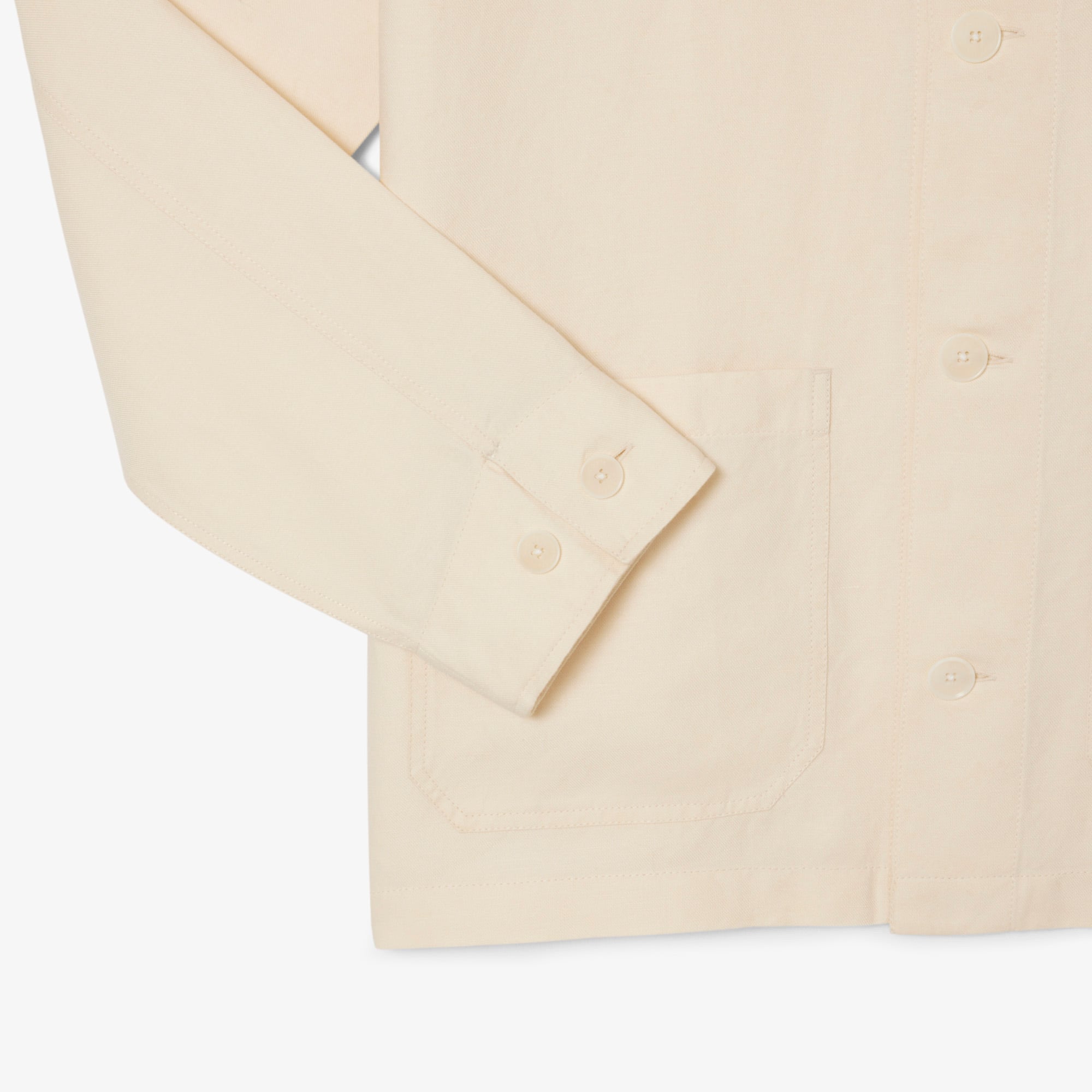 Áo Sơ Mi Lacoste Nam Dáng Rộng Chất Liệu Pha Linen