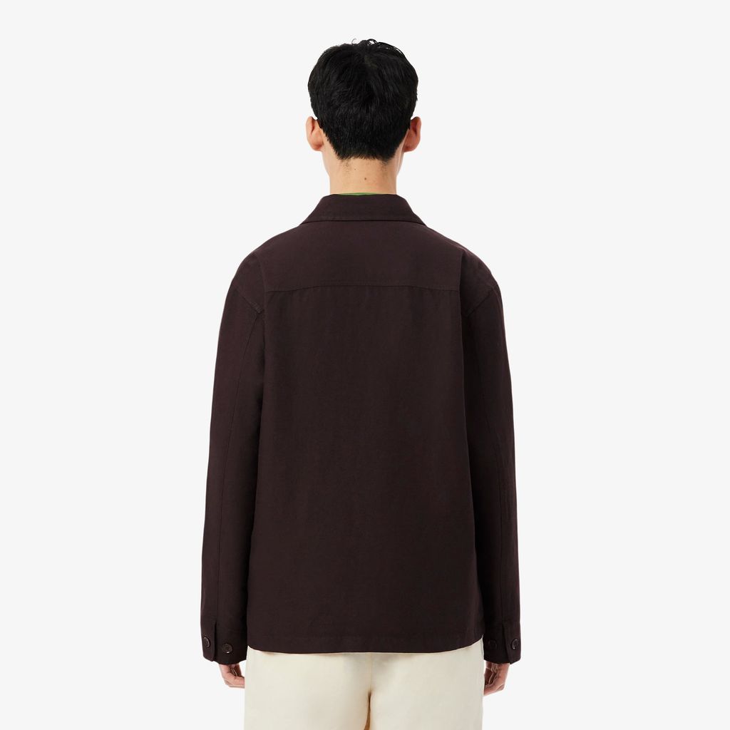 Áo Sơ Mi Lacoste Nam Dáng Rộng Chất Liệu Pha Linen
