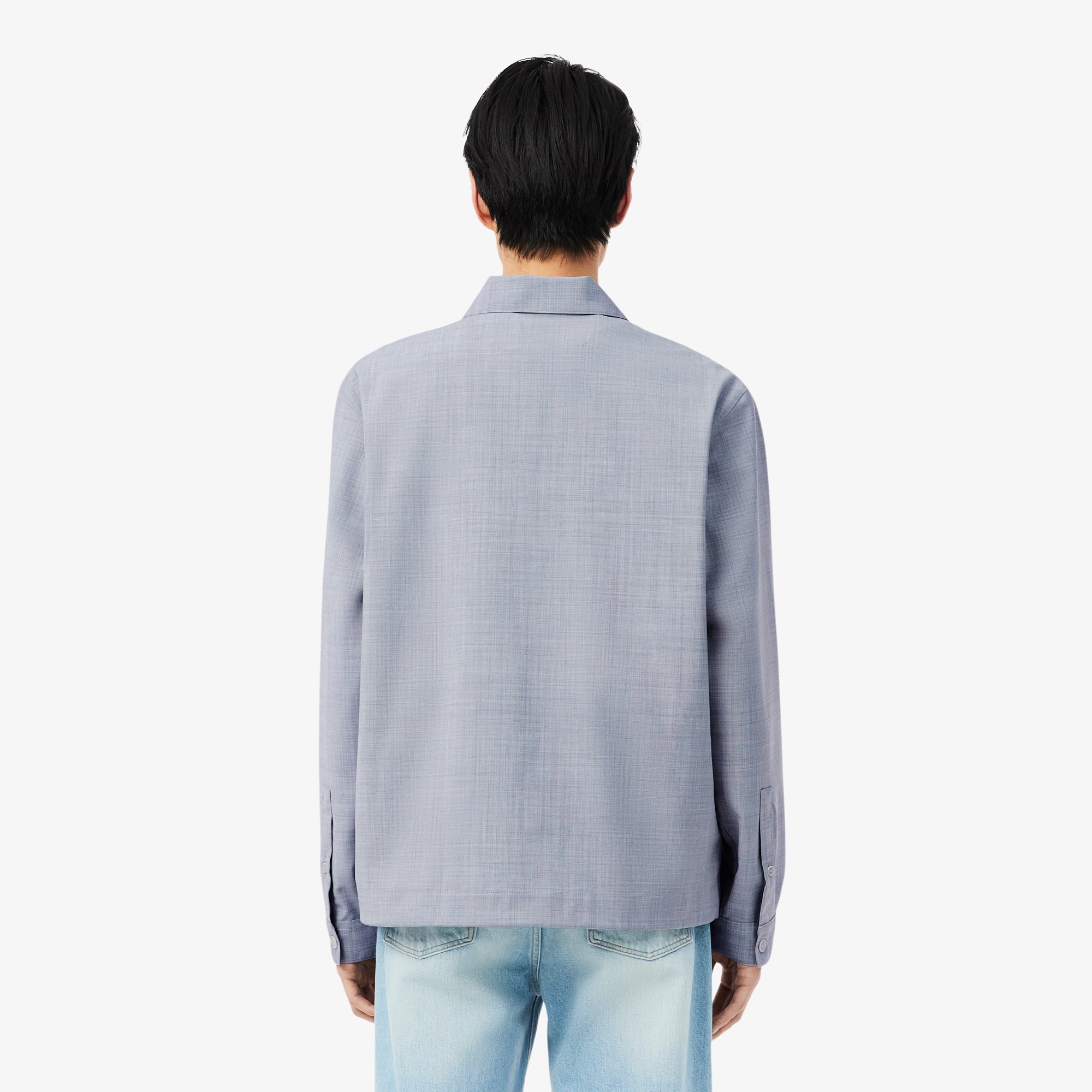 Áo Sơ Mi Lacoste Nam Dáng Oversize Chất Liệu Pha Len