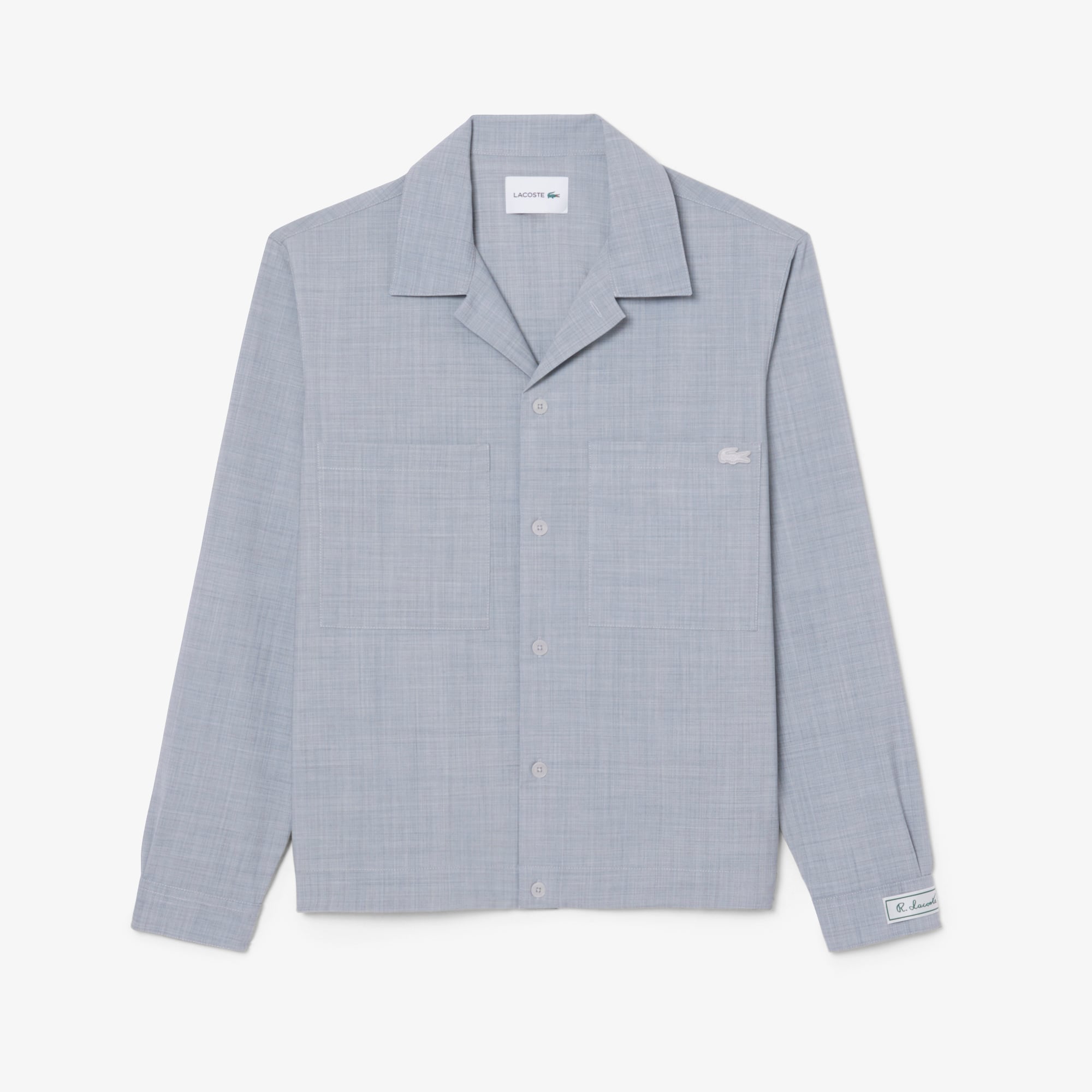 Áo Sơ Mi Lacoste Nam Dáng Oversize Chất Liệu Pha Len