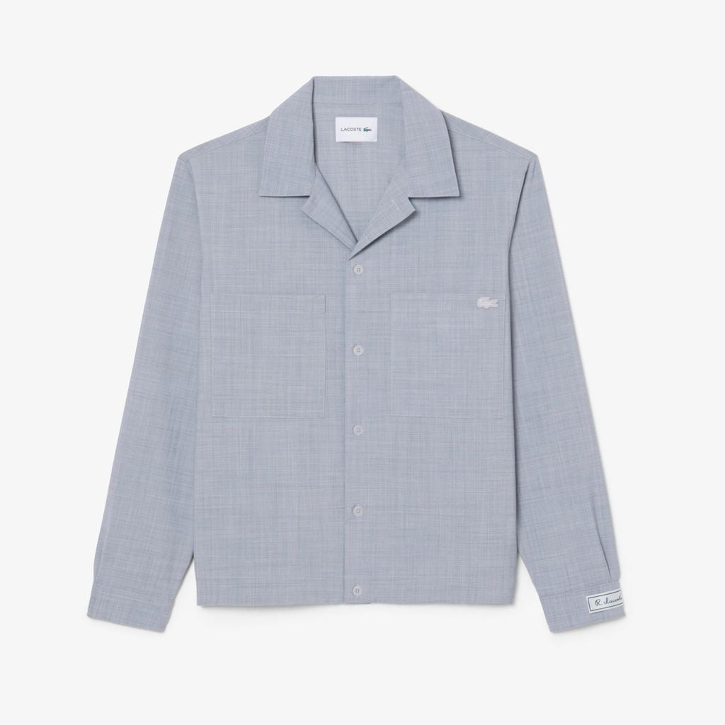 Áo Sơ Mi Lacoste Nam Dáng Oversize Chất Liệu Pha Len