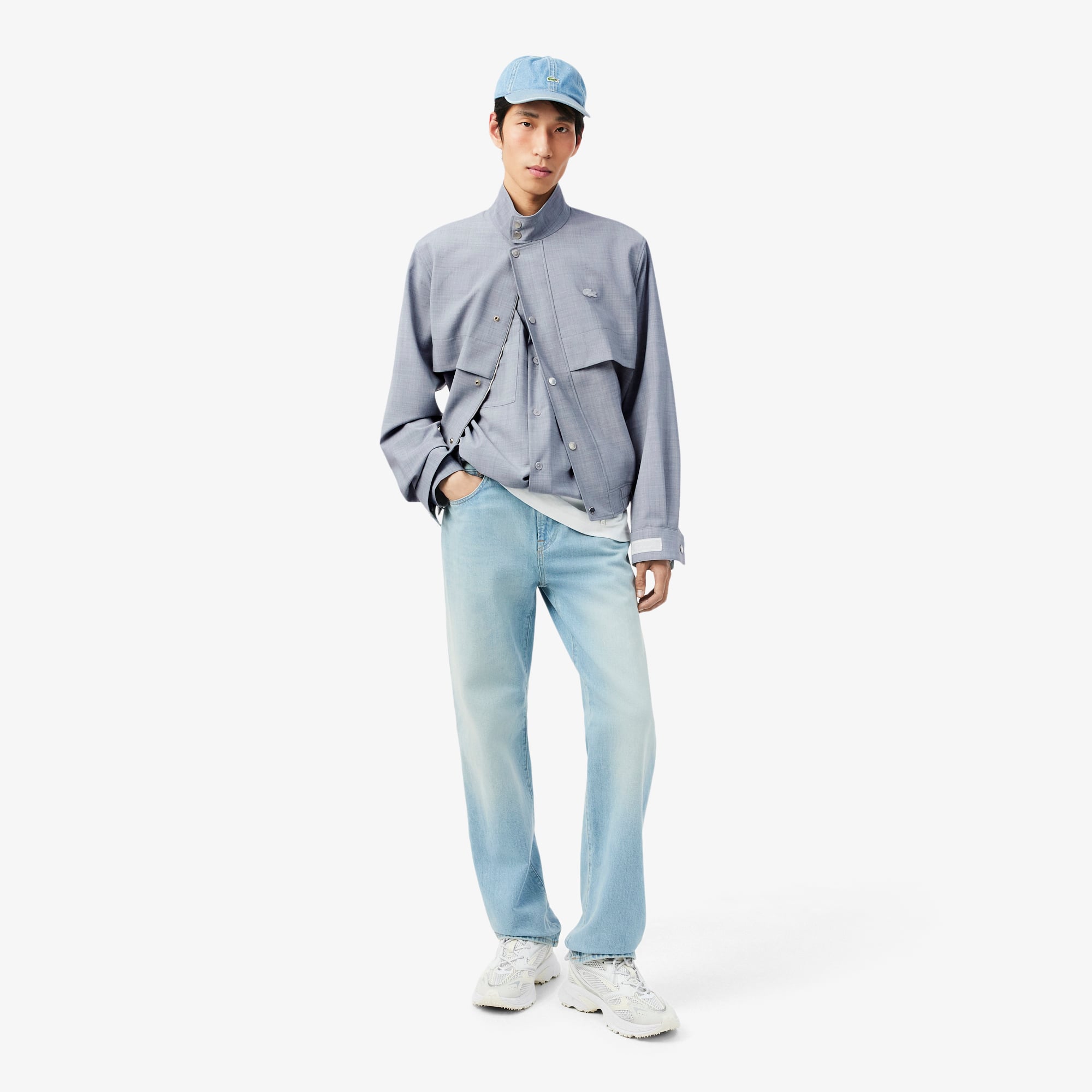 Áo Sơ Mi Lacoste Nam Dáng Oversize Chất Liệu Pha Len