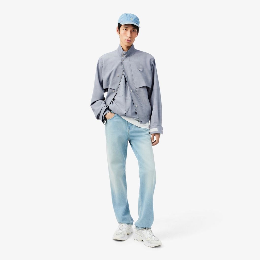 Áo Sơ Mi Lacoste Nam Dáng Oversize Chất Liệu Pha Len