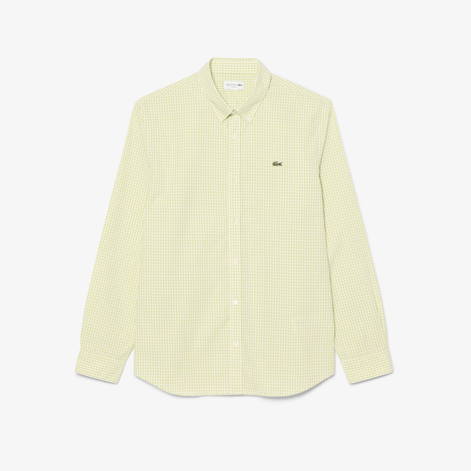 Áo Sơ Mi Lacoste Nam Dáng Suông Chất Liệu Poplin Kẻ Caro Lớn
