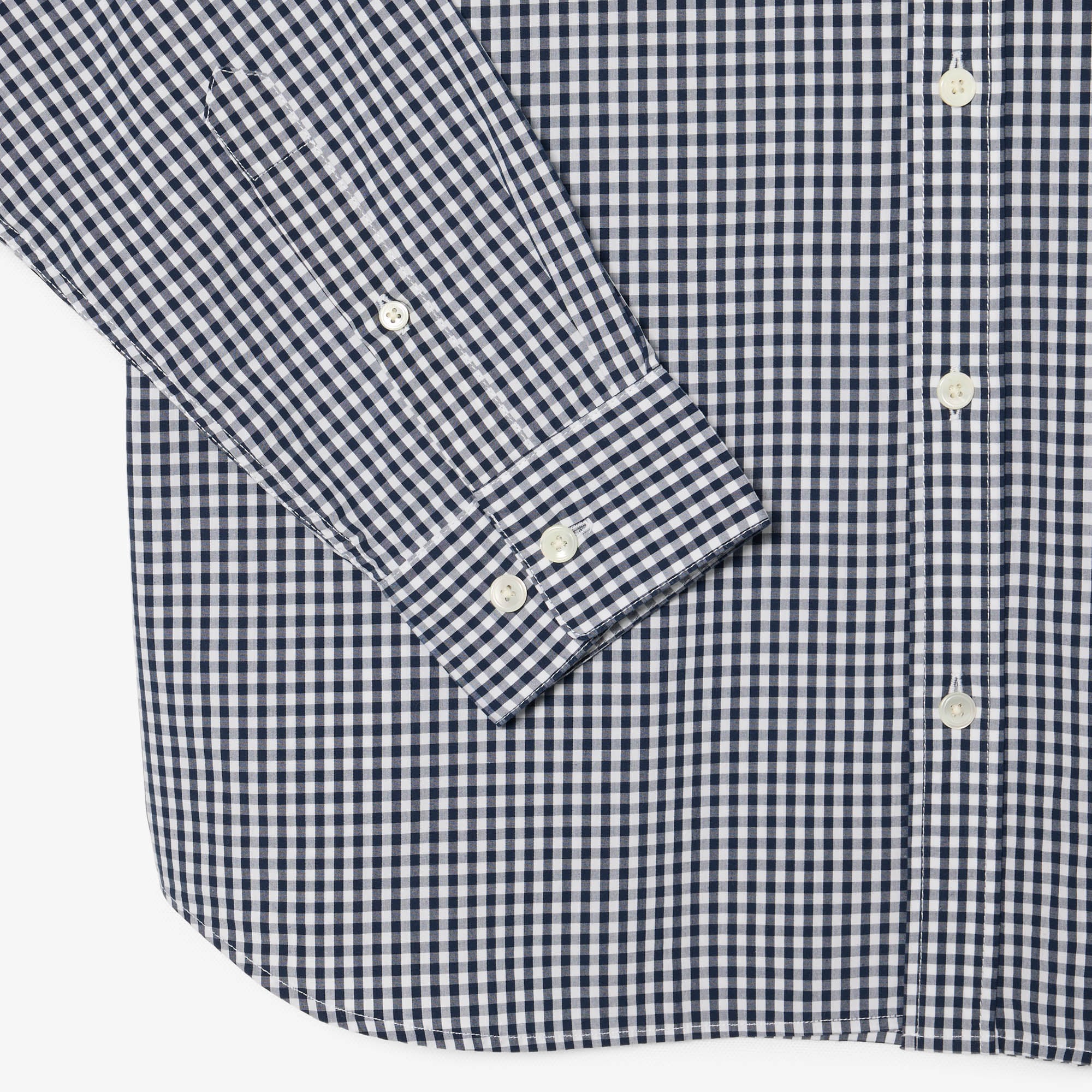 Áo Sơ Mi Lacoste Nam Dáng Suông Chất Liệu Poplin Kẻ Caro Lớn