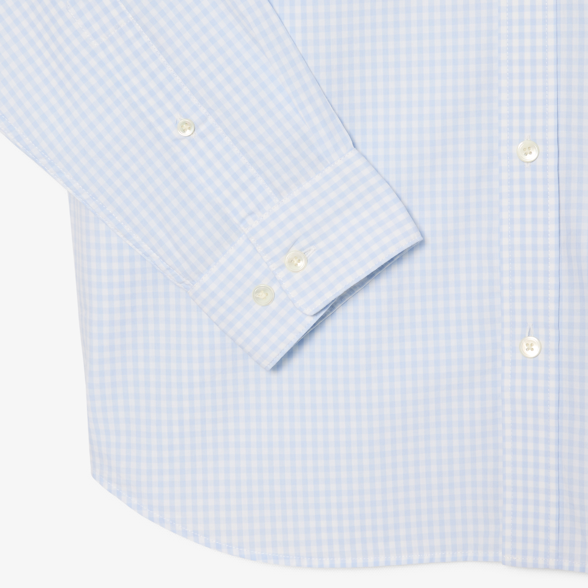 Áo Sơ Mi Lacoste Nam Dáng Suông Chất Liệu Poplin Kẻ Caro Lớn