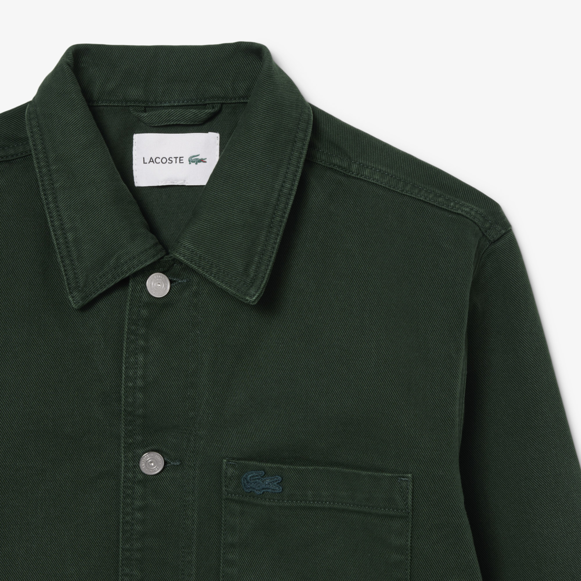 Áo Sơ Mi Lacoste Nam Dáng Oversize Chất Liệu Denim