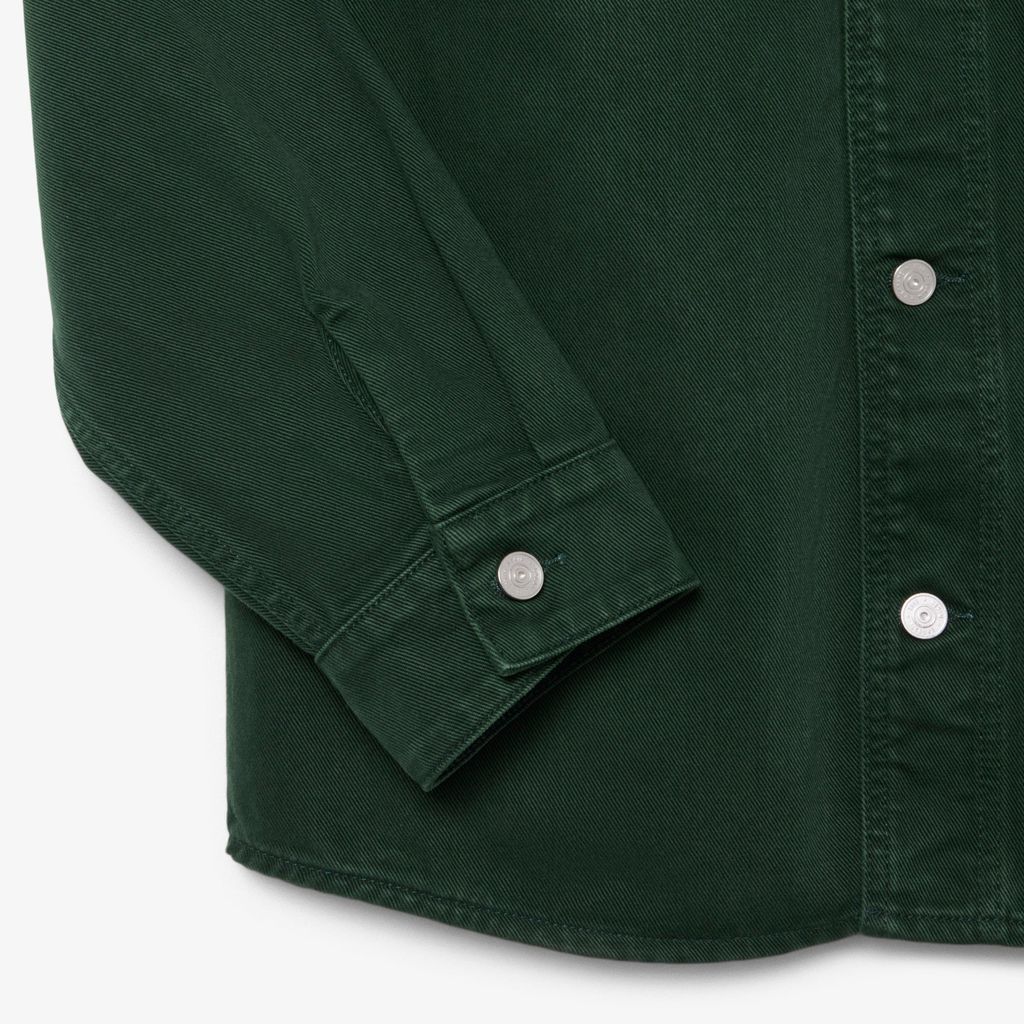 Áo Sơ Mi Lacoste Nam Dáng Oversize Chất Liệu Denim