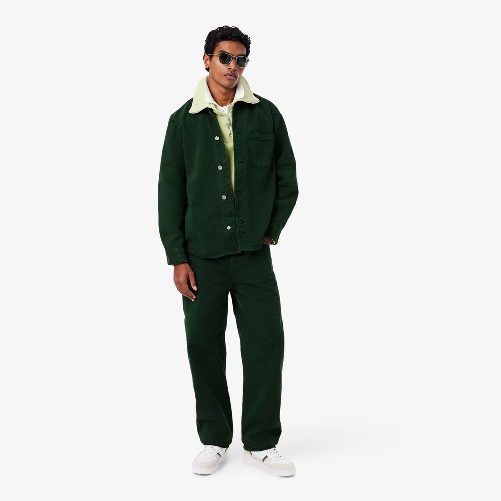 Áo Sơ Mi Lacoste Nam Dáng Oversize Chất Liệu Denim