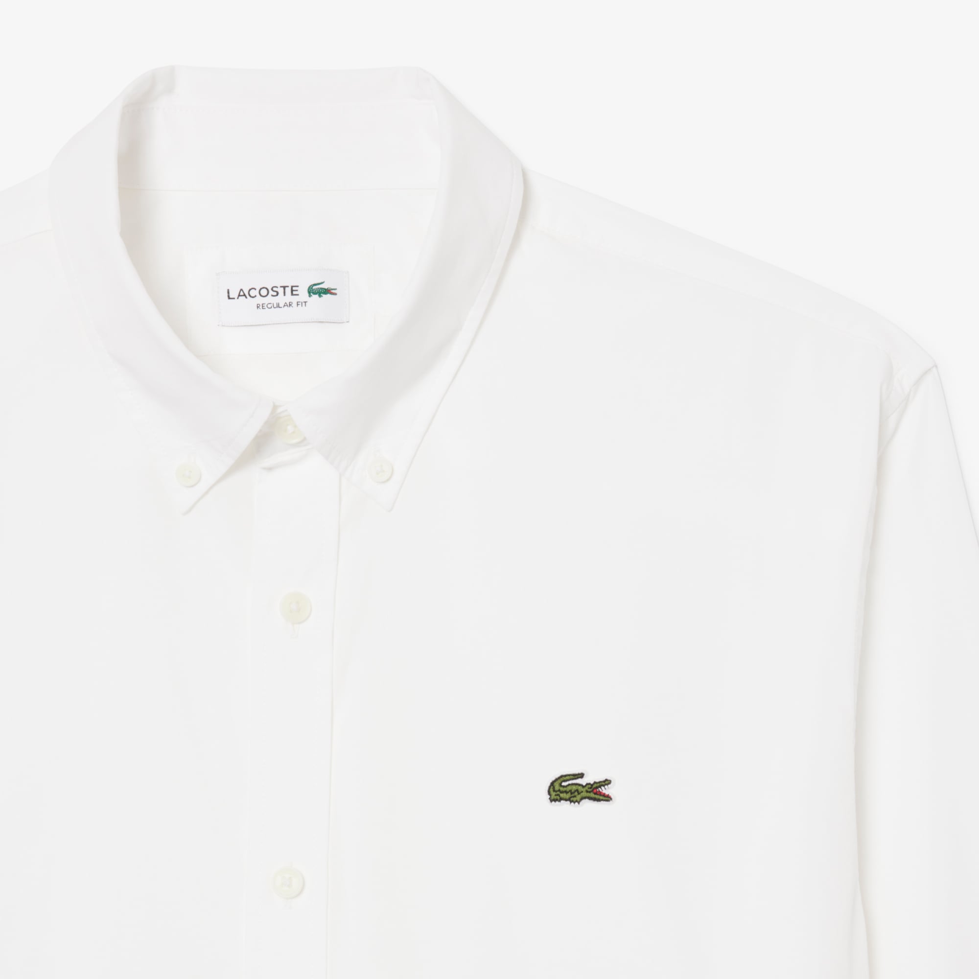 Áo Sơ Mi Lacoste Nam Dáng Suông Chất Liệu Poplin Co Giãn