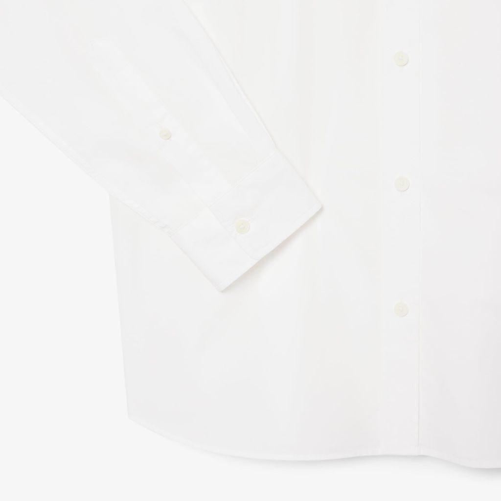 Áo Sơ Mi Lacoste Nam Dáng Suông Chất Liệu Poplin Co Giãn