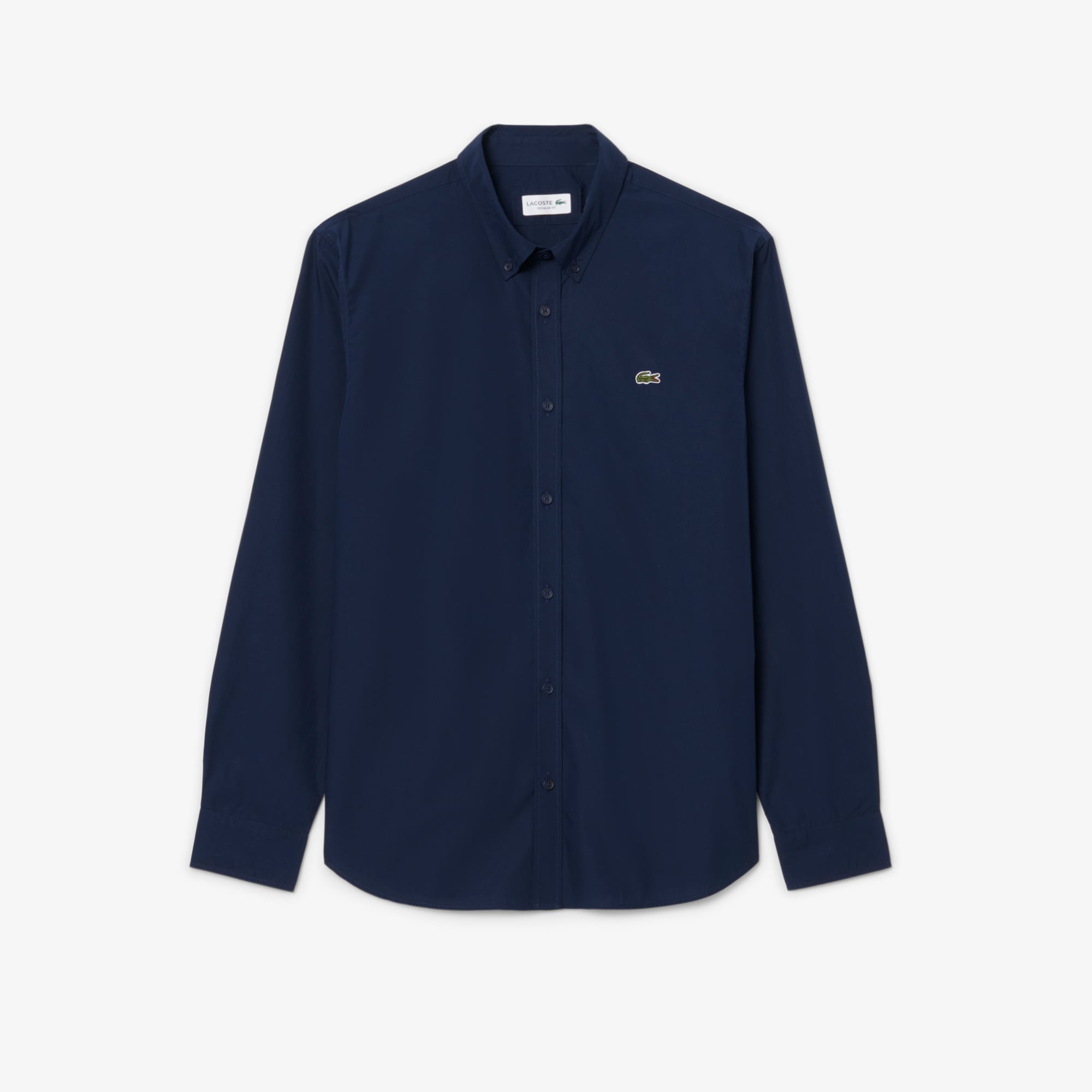 Áo Sơ Mi Lacoste Nam Dáng Suông Chất Liệu Poplin Co Giãn