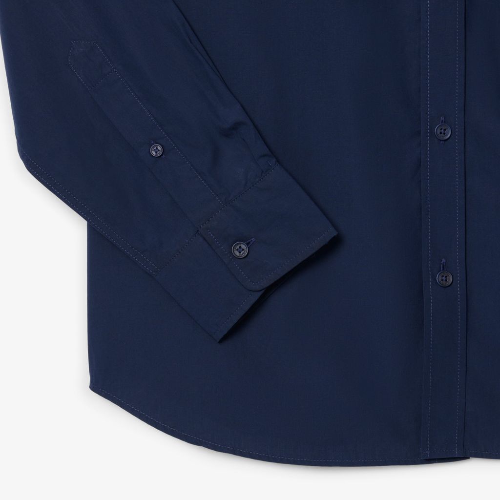 Áo Sơ Mi Lacoste Nam Dáng Suông Chất Liệu Poplin Co Giãn