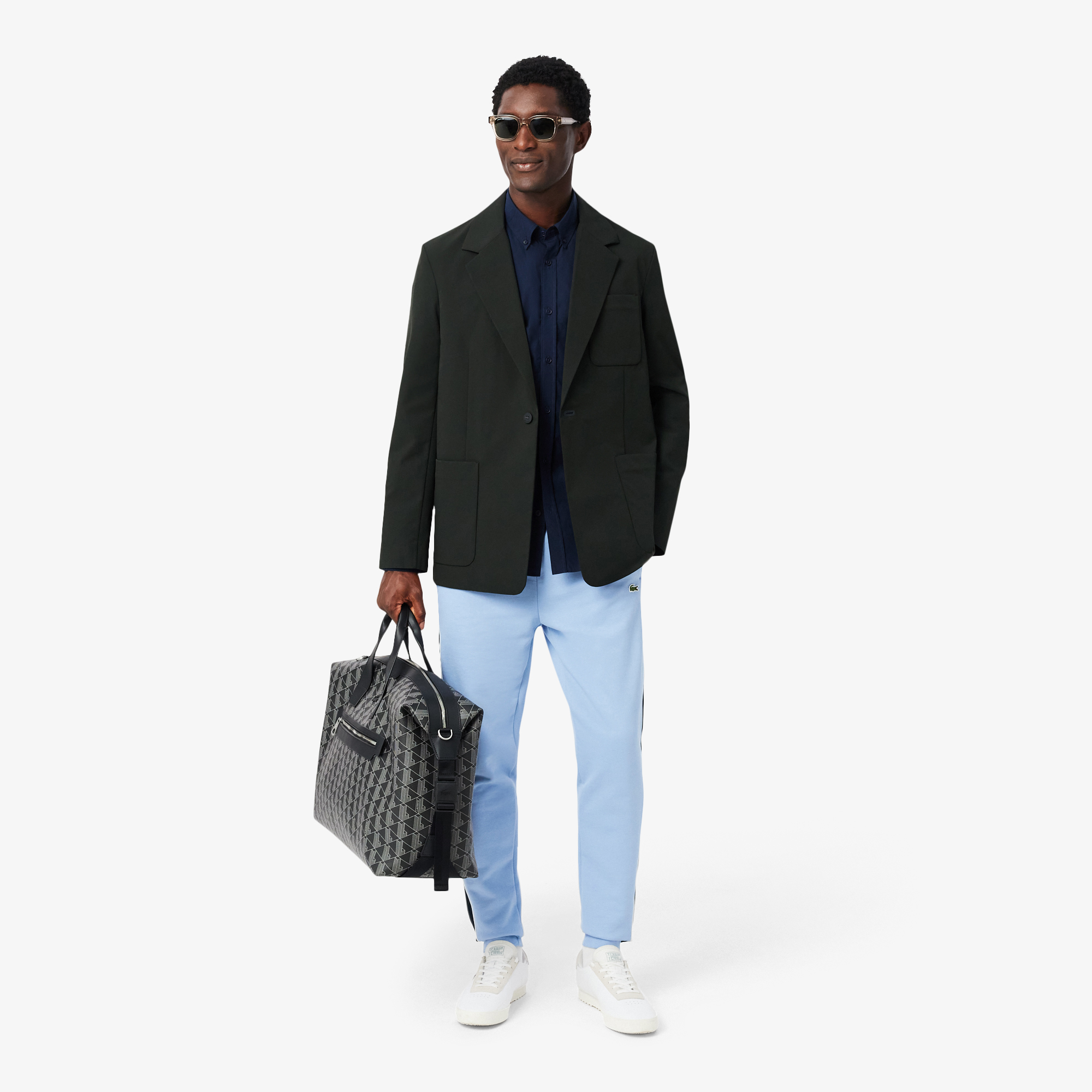 Áo Sơ Mi Lacoste Nam Dáng Suông Chất Liệu Poplin Co Giãn