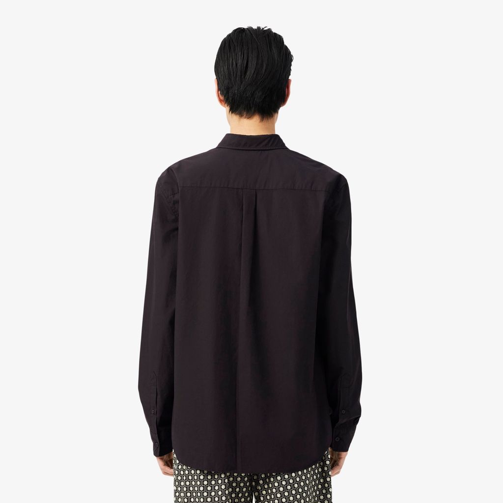 Áo Sơ Mi Lacoste Nam Dáng Suông Chất Liệu Poplin Co Giãn