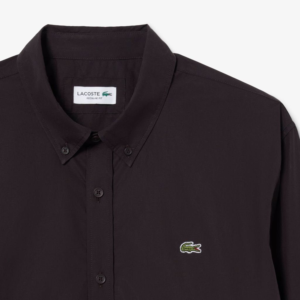 Áo Sơ Mi Lacoste Nam Dáng Suông Chất Liệu Poplin Co Giãn