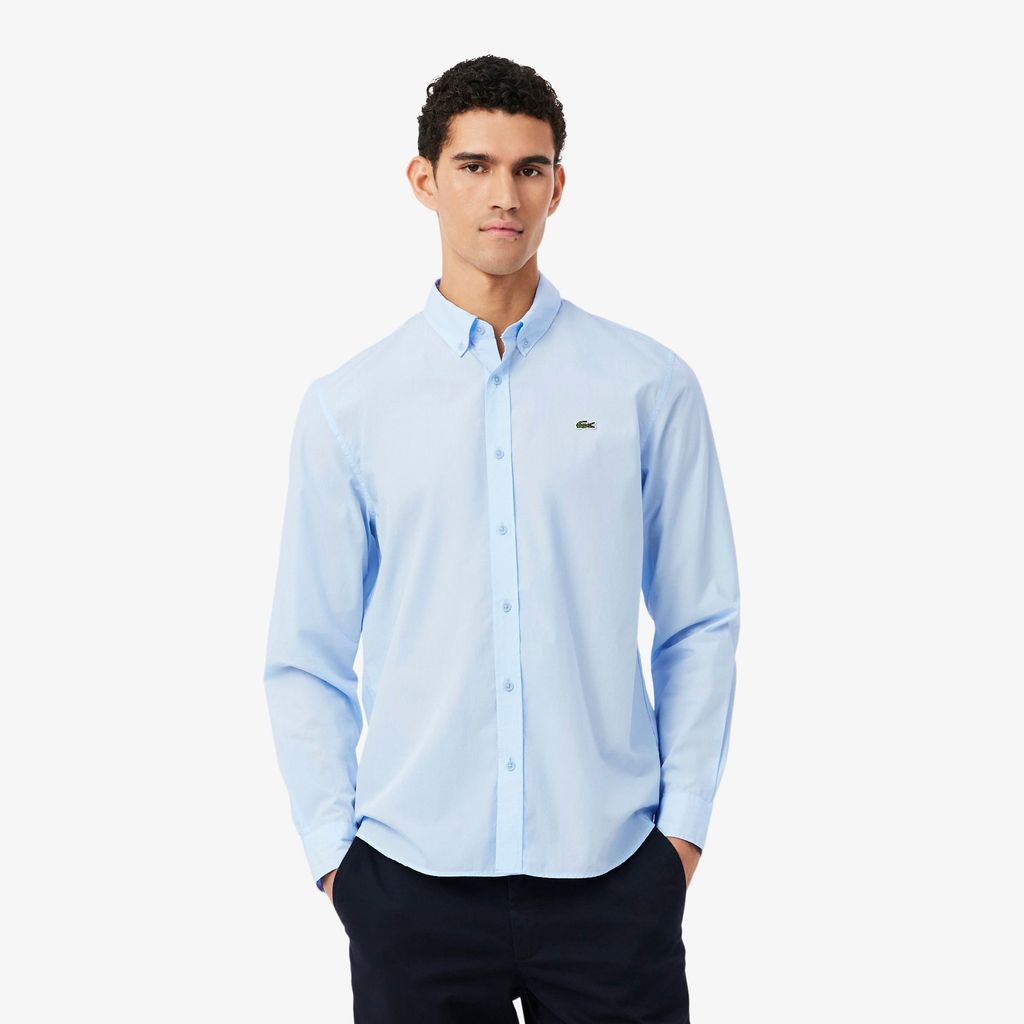 Áo Sơ Mi Lacoste Nam Dáng Suông Chất Liệu Poplin Co Giãn