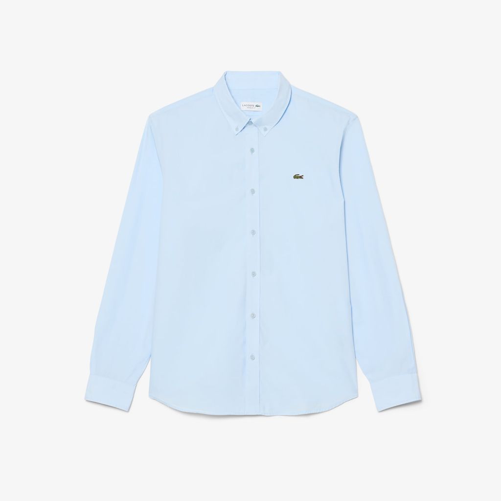 Áo Sơ Mi Lacoste Nam Dáng Suông Chất Liệu Poplin Co Giãn