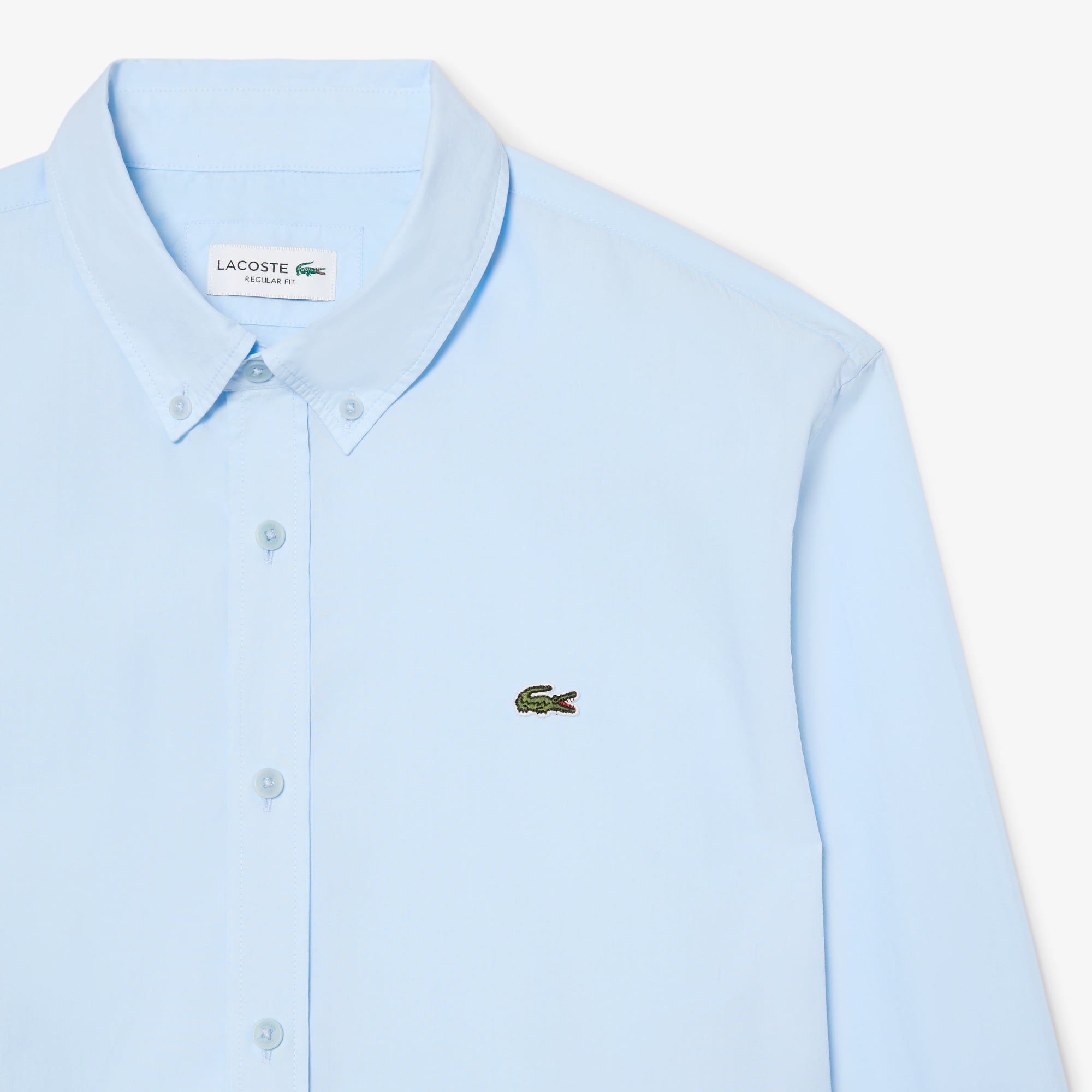 Áo Sơ Mi Lacoste Nam Dáng Suông Chất Liệu Poplin Co Giãn
