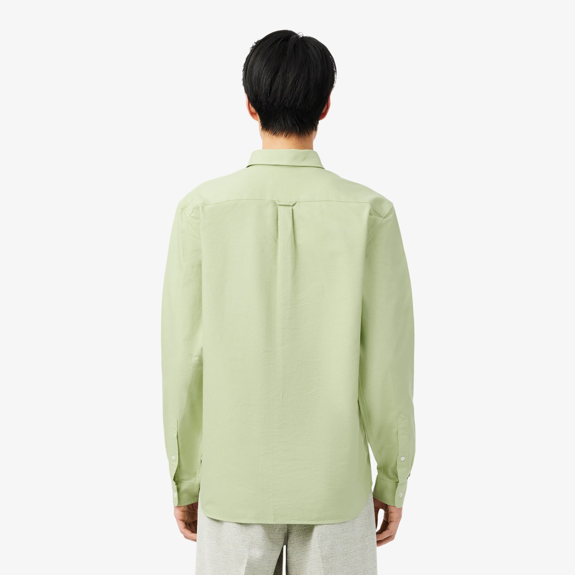 Áo Sơ Mi Lacoste Nam Dáng Suông Tay Dài Chất Liệu Oxford