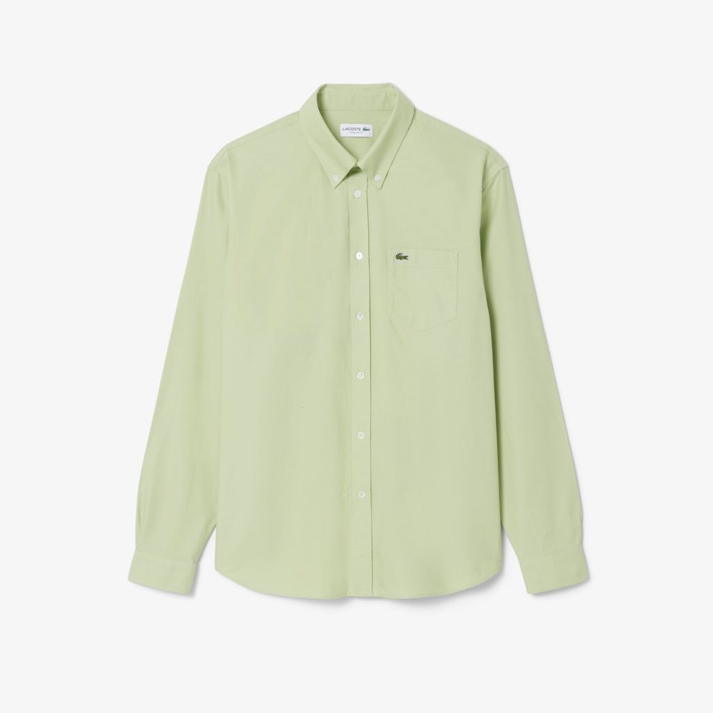 Áo Sơ Mi Lacoste Nam Dáng Suông Tay Dài Chất Liệu Oxford