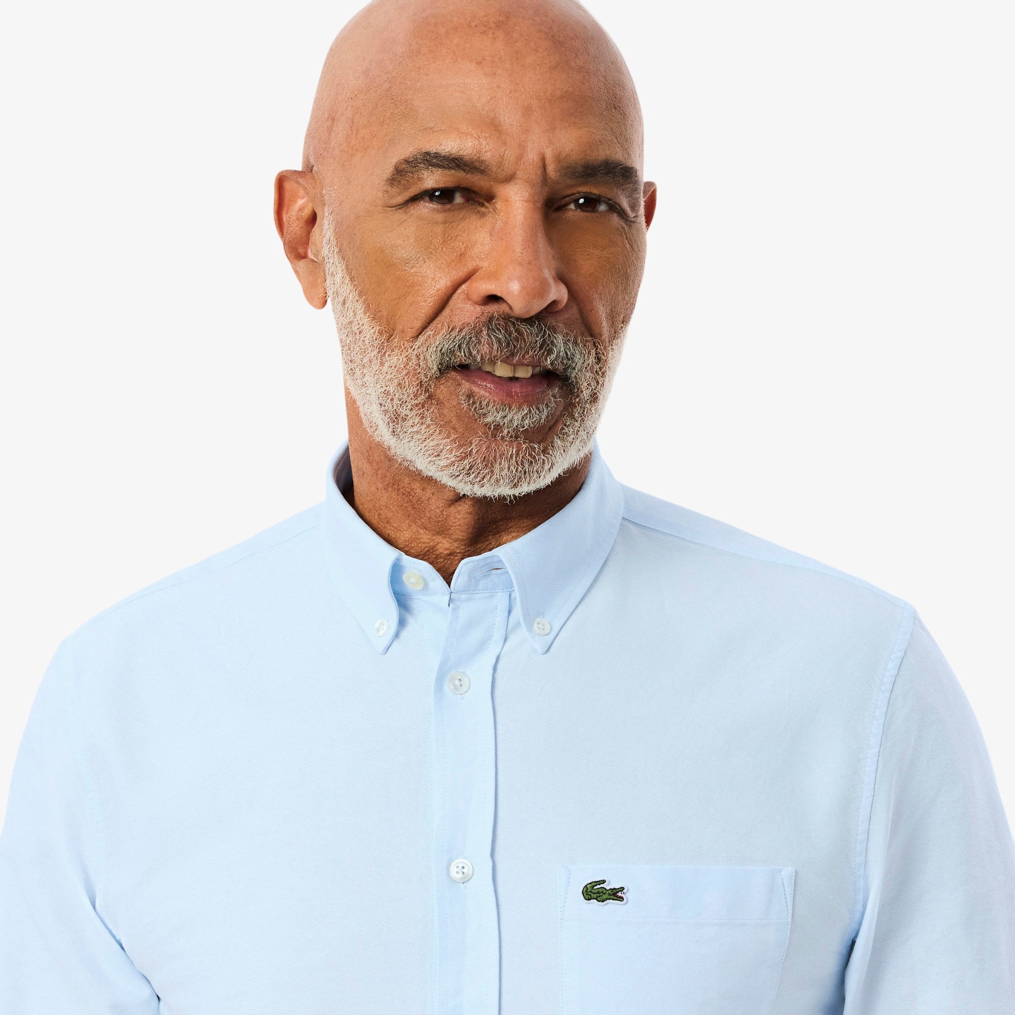 Áo Sơ Mi Lacoste Nam Dáng Suông Tay Dài Chất Liệu Oxford