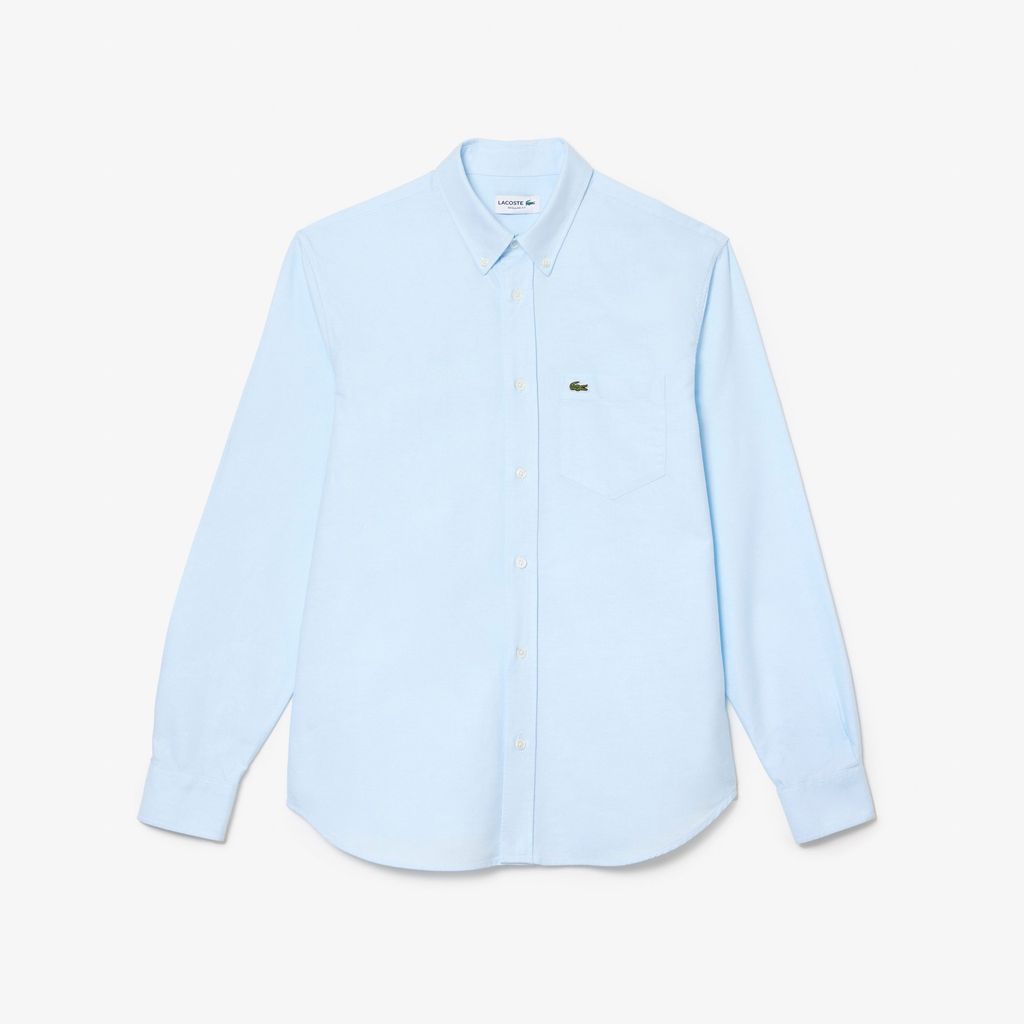 Áo Sơ Mi Lacoste Nam Dáng Suông Tay Dài Chất Liệu Oxford