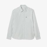 Áo Sơ Mi Lacoste Nam Dáng Suông Kẻ Sọc Có Túi Chất Liệu Oxford
