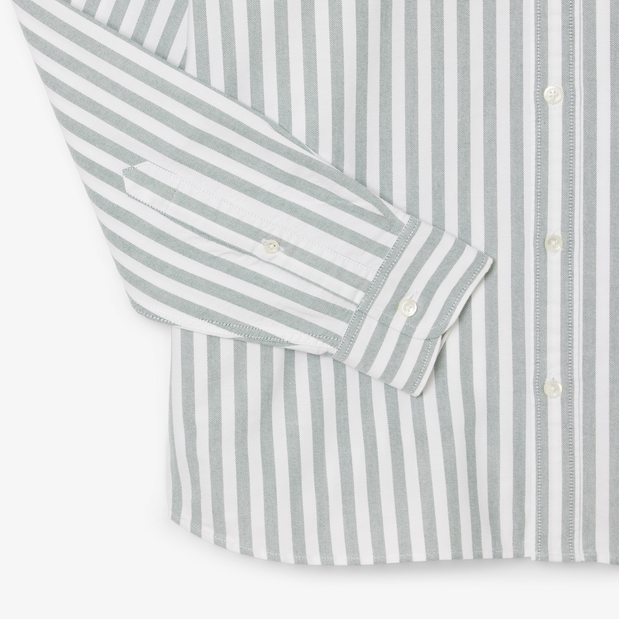 Áo Sơ Mi Lacoste Nam Dáng Suông Kẻ Sọc Có Túi Chất Liệu Oxford