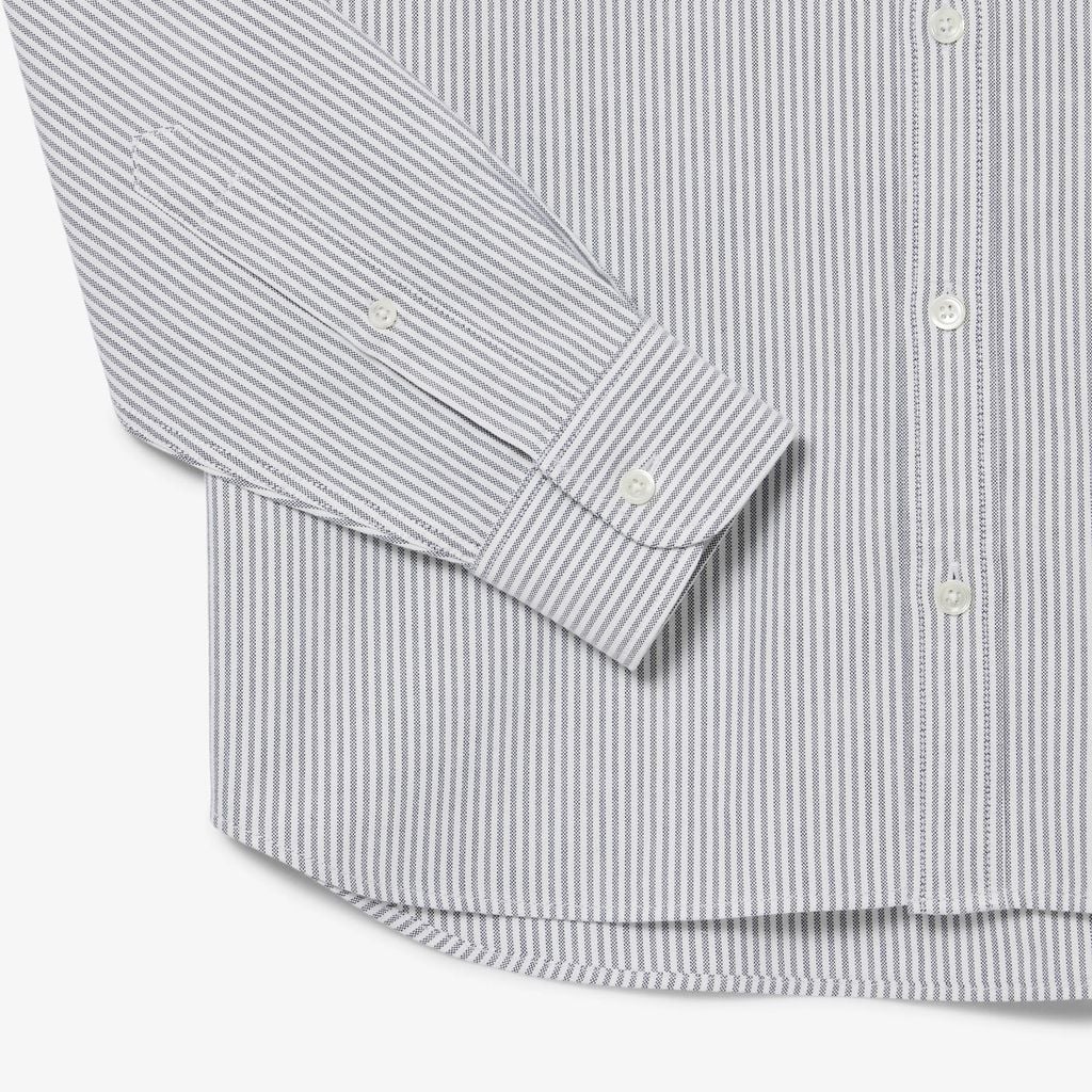Áo Sơ Mi Lacoste Nam Dáng Suông Kẻ Sọc Có Túi Chất Liệu Oxford