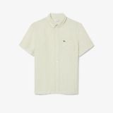 Áo Sơ Mi Lacoste Nam Dáng Suông Chất Liệu Linen Tay Ngắn