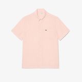 Áo Sơ Mi Lacoste Nam Dáng Suông Chất Liệu Linen Tay Ngắn