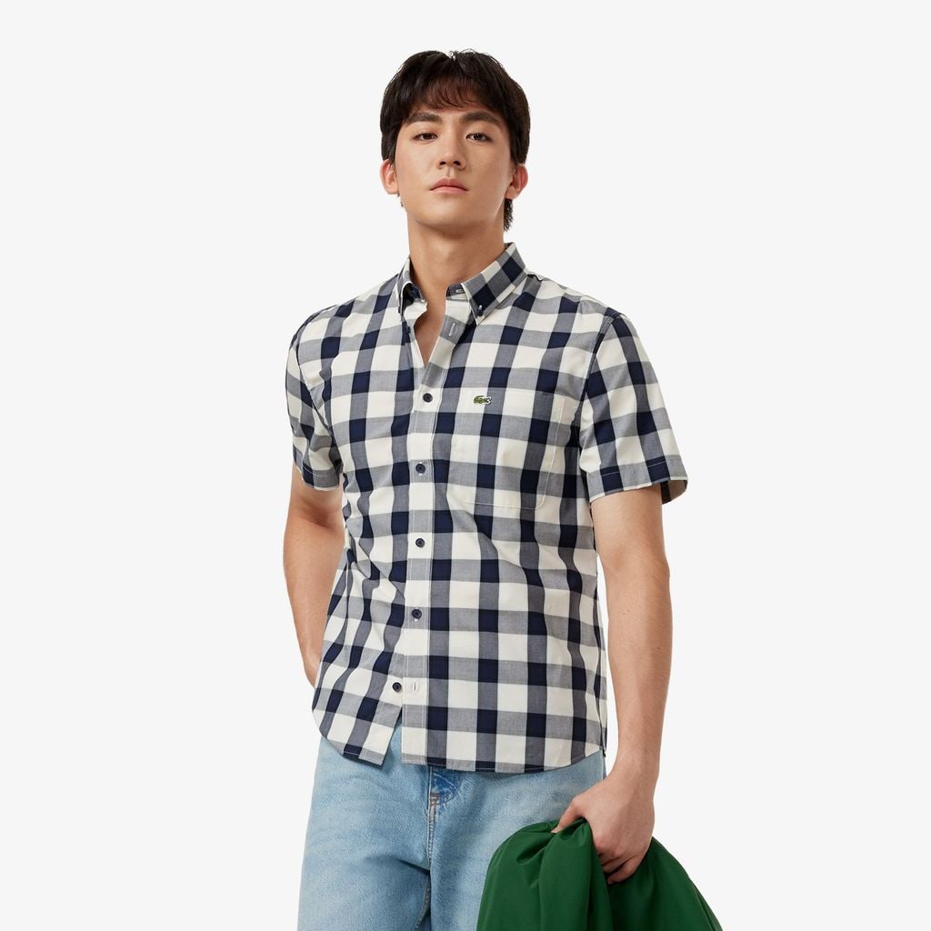 Áo Sơ Mi Lacoste Nam Dáng Suông Tay Ngắn