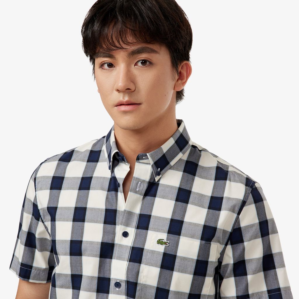 Áo Sơ Mi Lacoste Nam Dáng Suông Tay Ngắn
