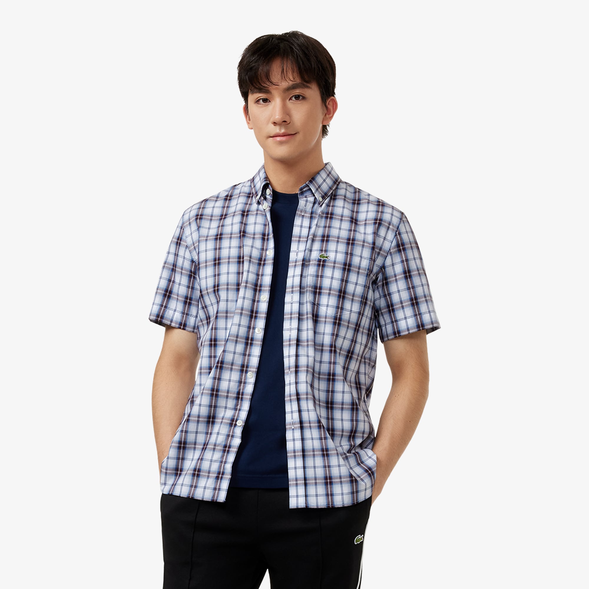 Áo Sơ Mi Lacoste Nam Dáng Suông Tay Ngắn